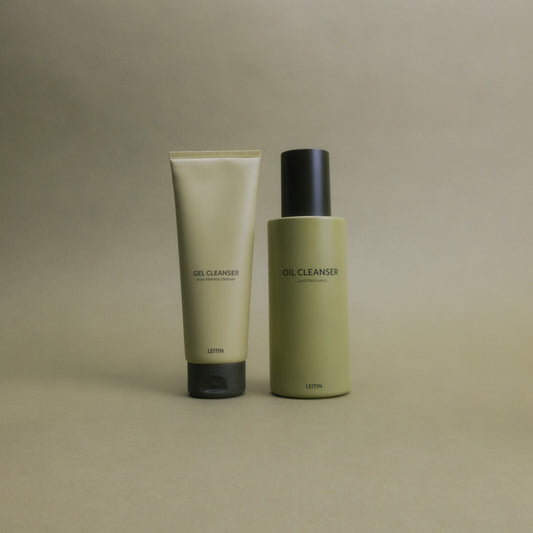 LEITIN Skincare's Double Cleansing Duo includes Oil Cleanser and Gel Cleanser