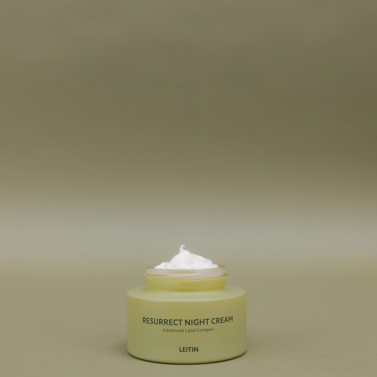 Image of LEITIN Skincare's Resurrect Night Cream Showing Cream